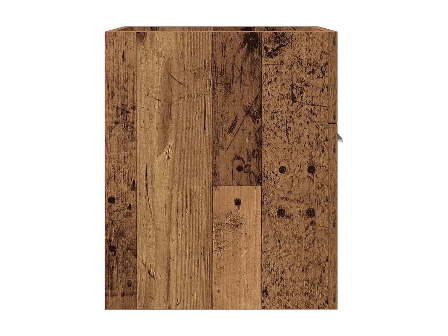 Badkamer wastafelkast oud hout bewerkt hout