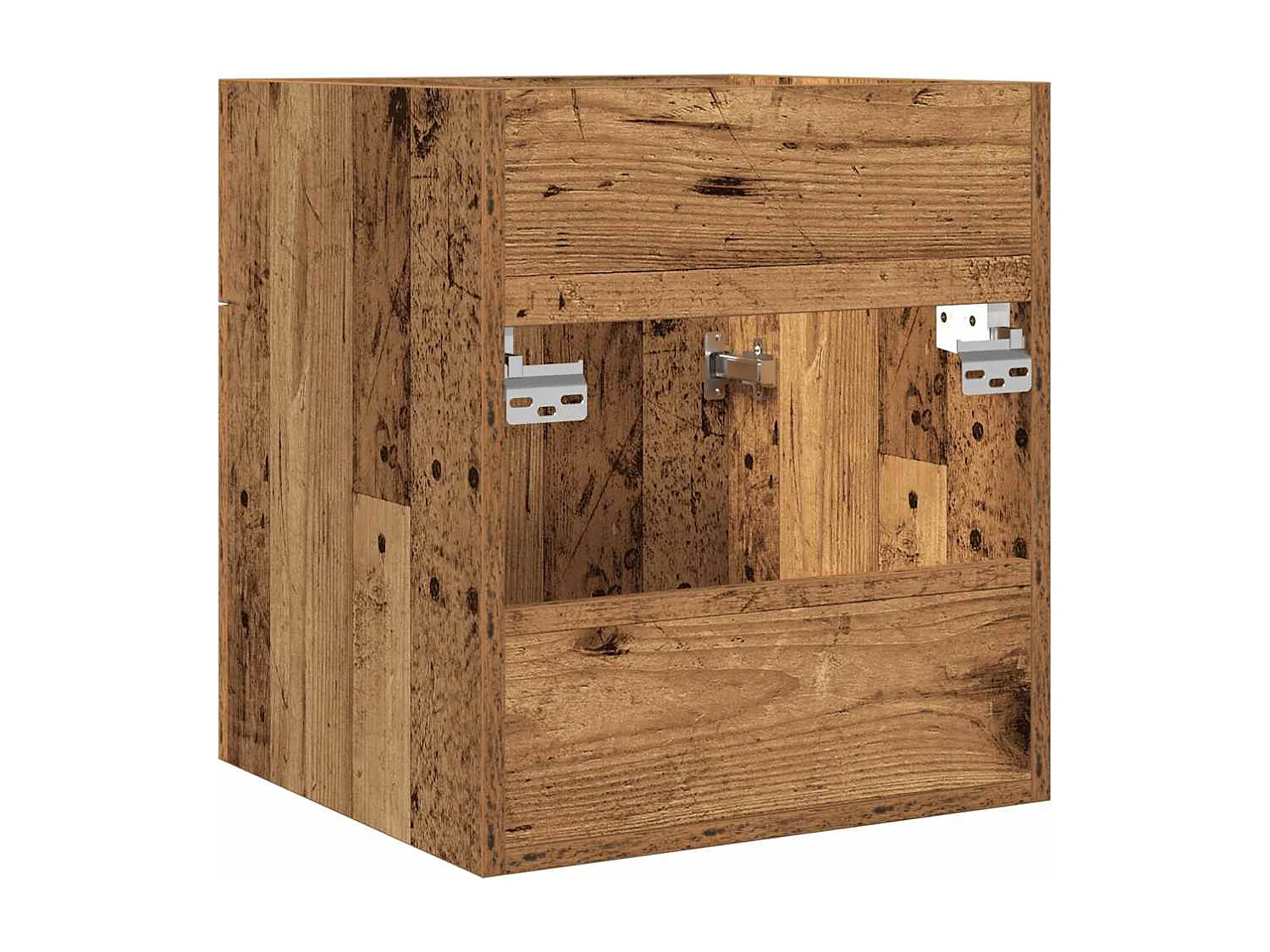 Badkamer wastafelkast oud hout bewerkt hout