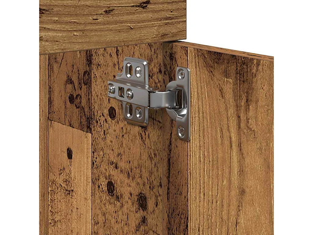 Badkamer wastafelkast oud hout bewerkt hout