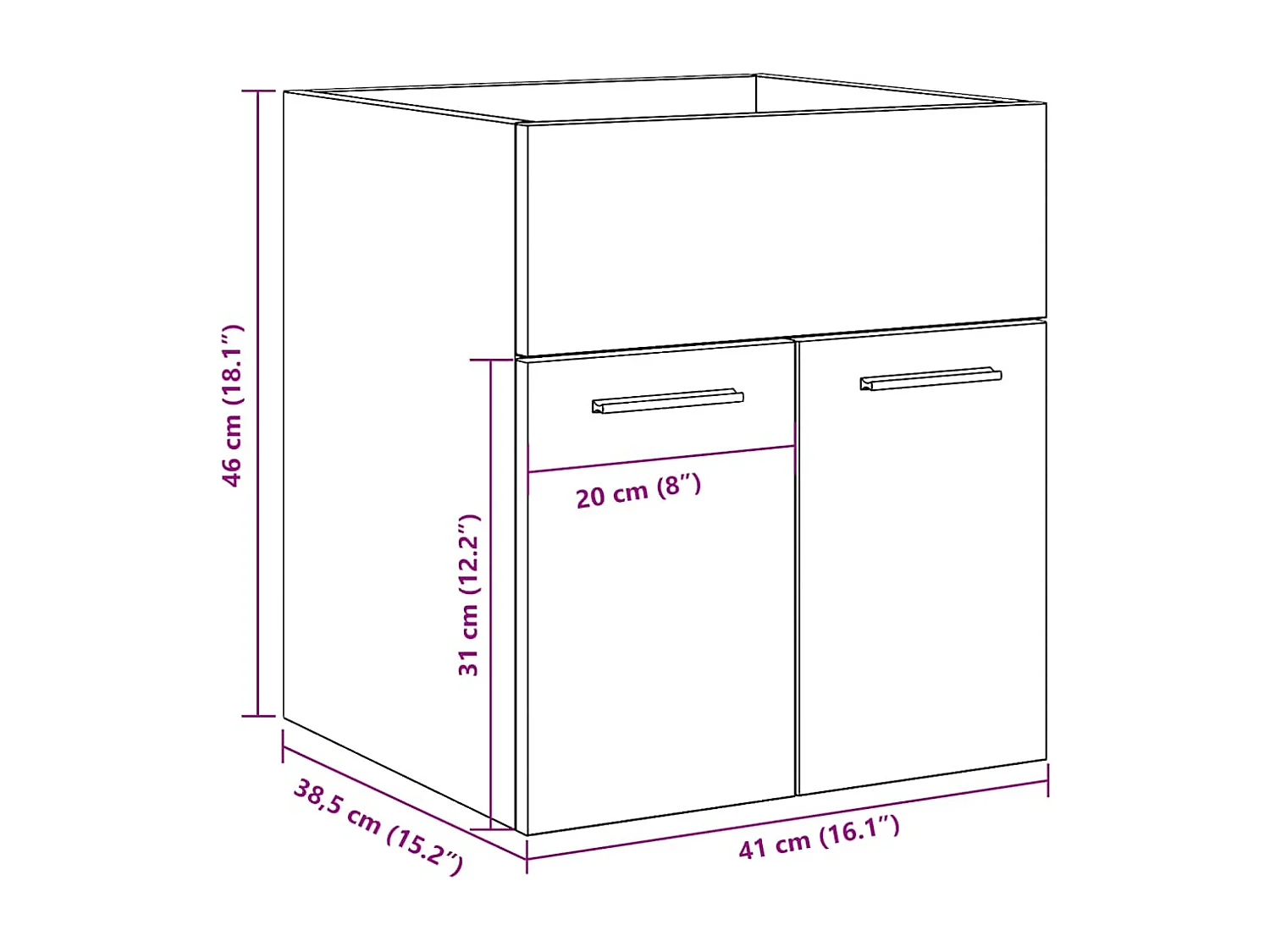 Badkamer wastafelkast oud hout bewerkt hout