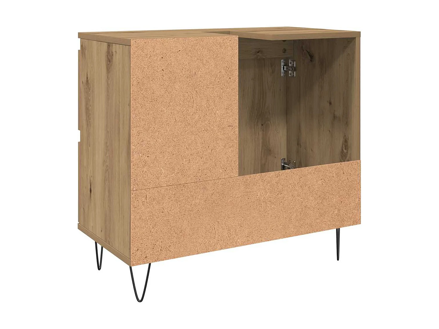 Waschbeckenunterschrank handgefertigt Eiche 65x33x60 cm