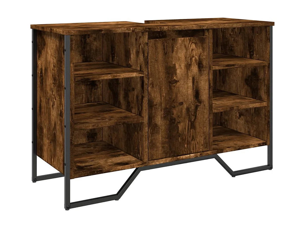 Mobile lavabo in rovere affumicato 91x35x60 cm