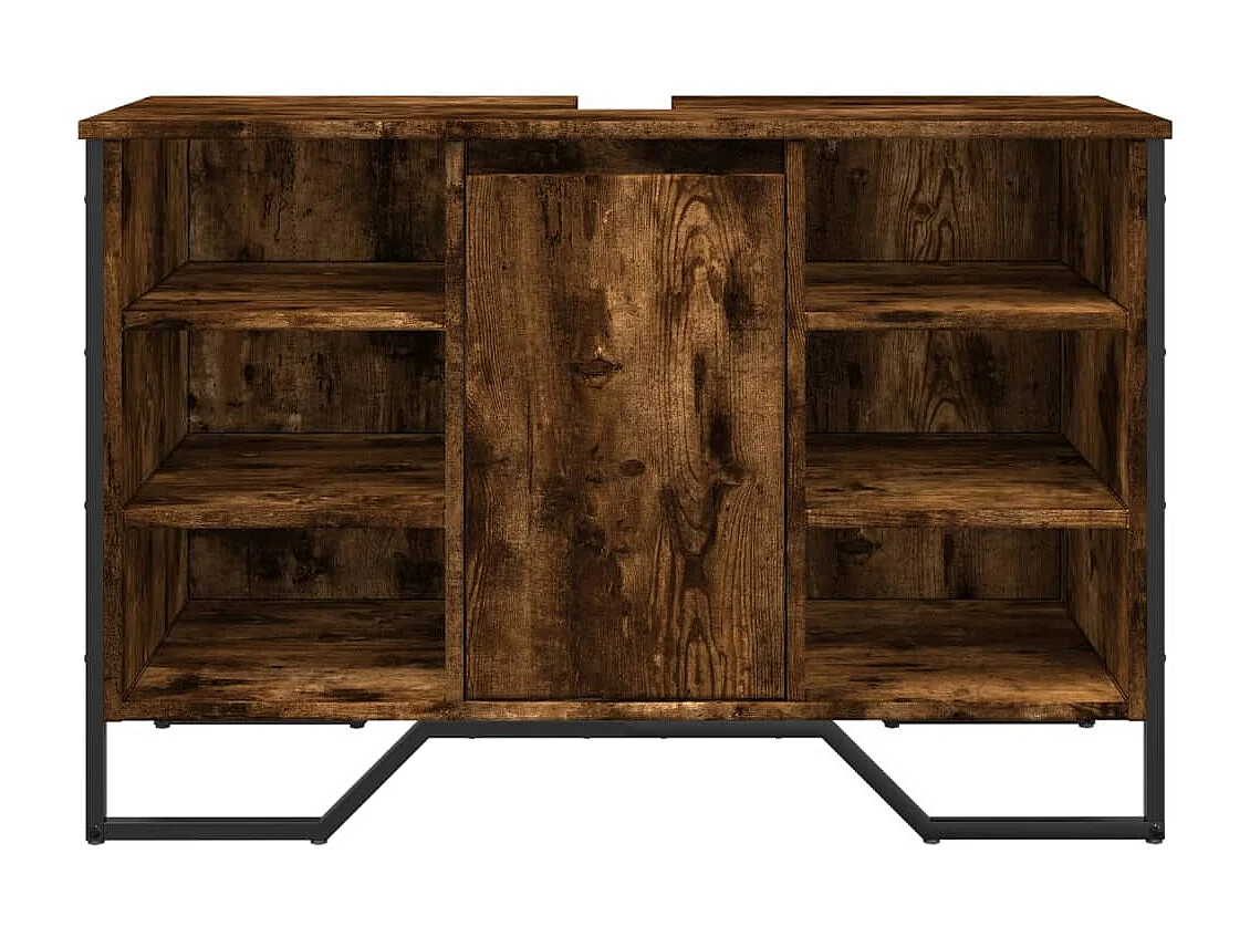 Mobile lavabo in rovere affumicato 91x35x60 cm