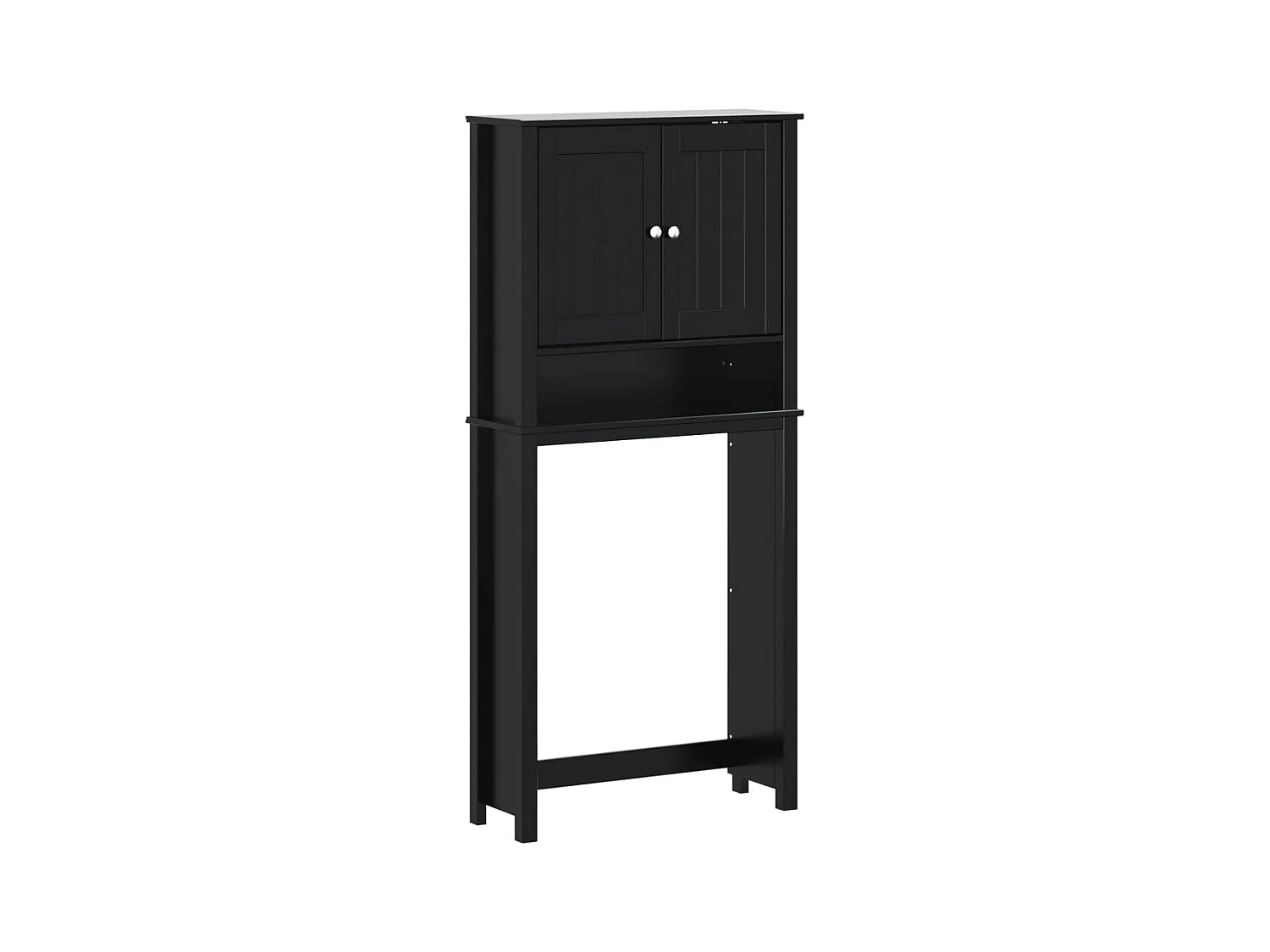 Armoire pour machine à laver BERG noir bois massif
