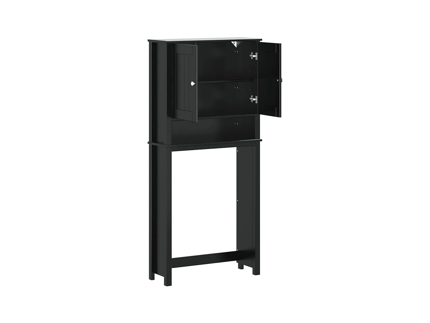 Armoire pour machine à laver BERG noir bois massif