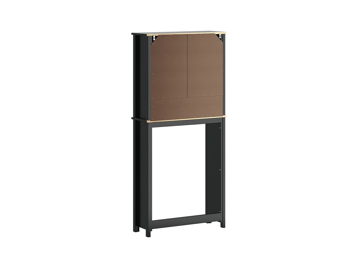 Armoire pour machine à laver BERG noir bois massif