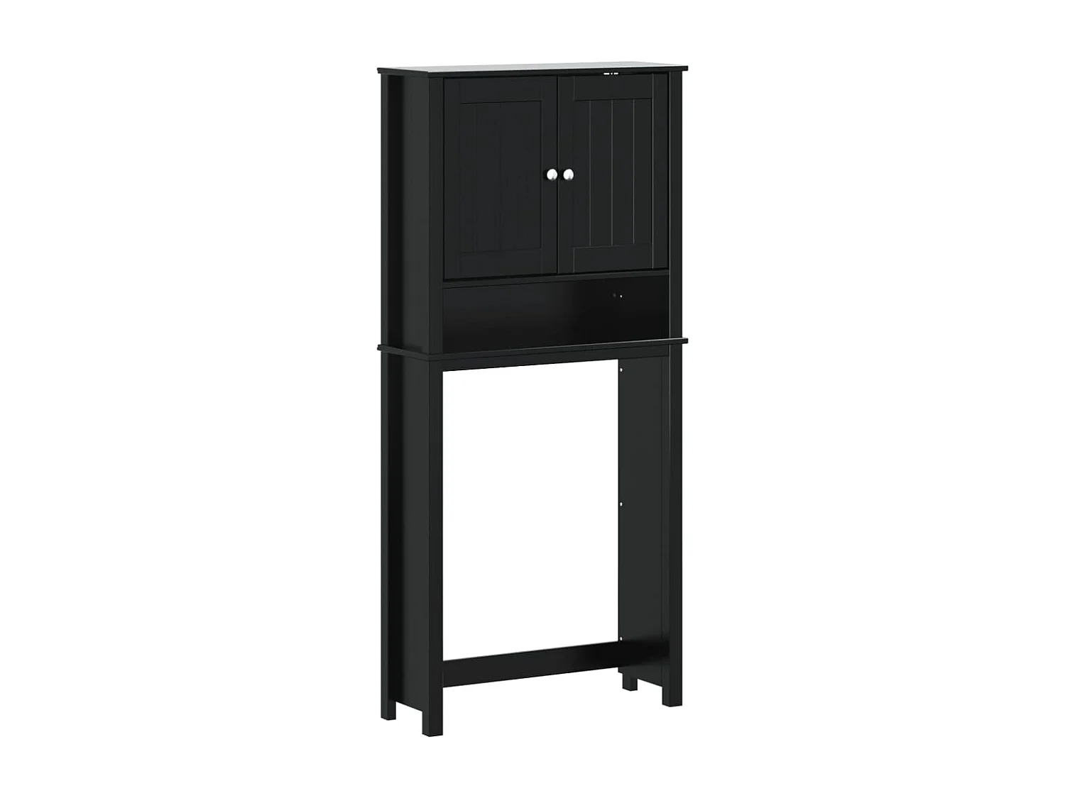 Armoire pour machine à laver BERG noir bois massif