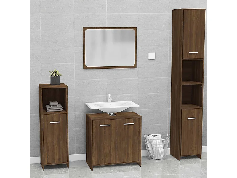 Meubles de salle de bain Chêne marron Bois d'ingénierie
