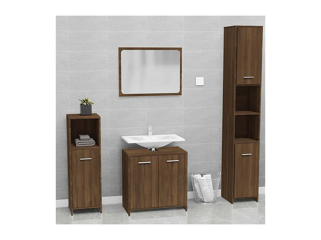 Meubles de salle de bain Chêne marron Bois d'ingénierie