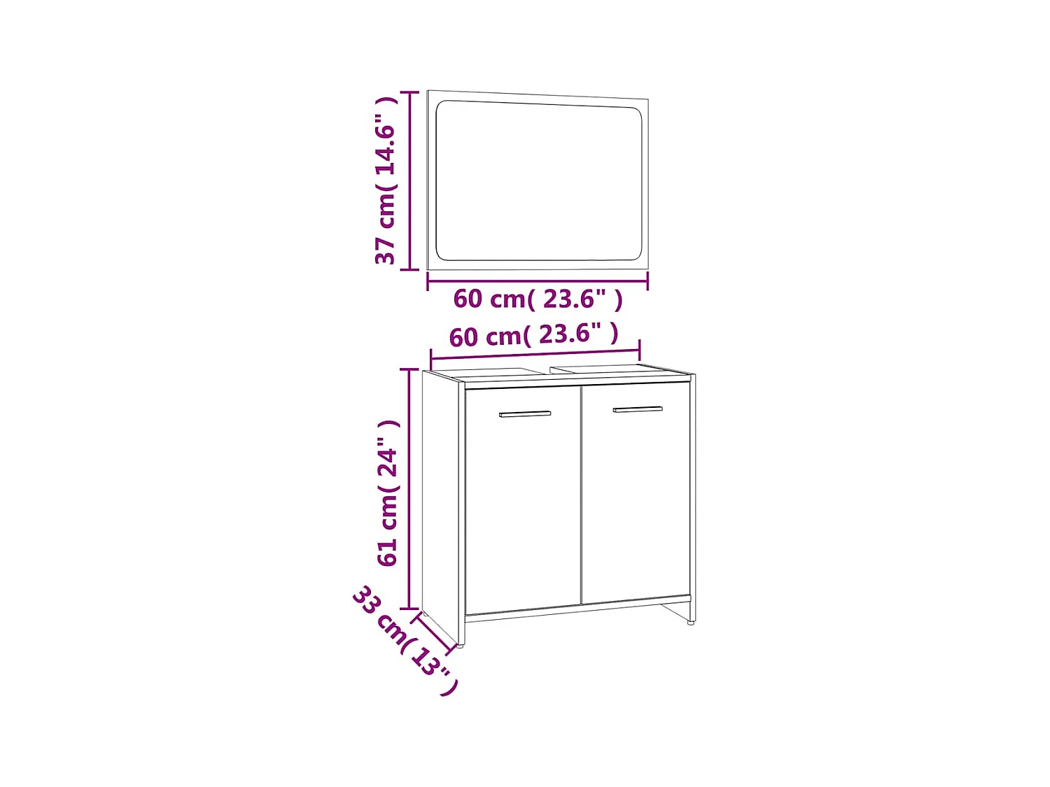 Meubles de salle de bain Chêne marron Bois d'ingénierie