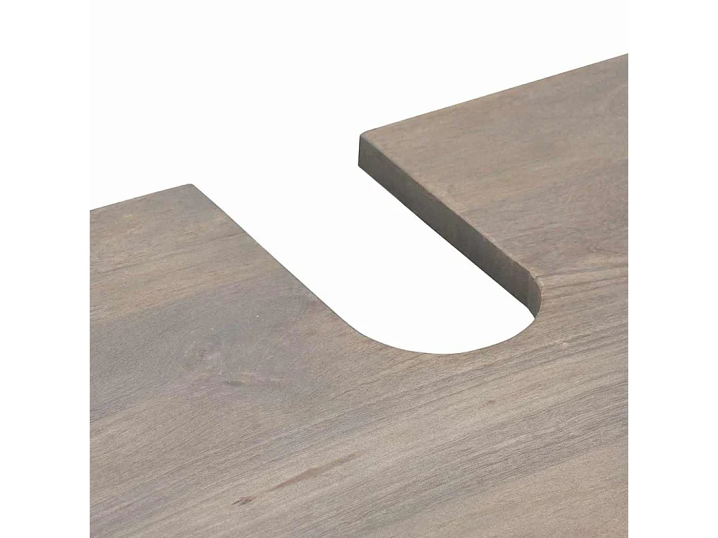 Ensemble de mobilier de salle de bain Montage mural 2 pcs Gris