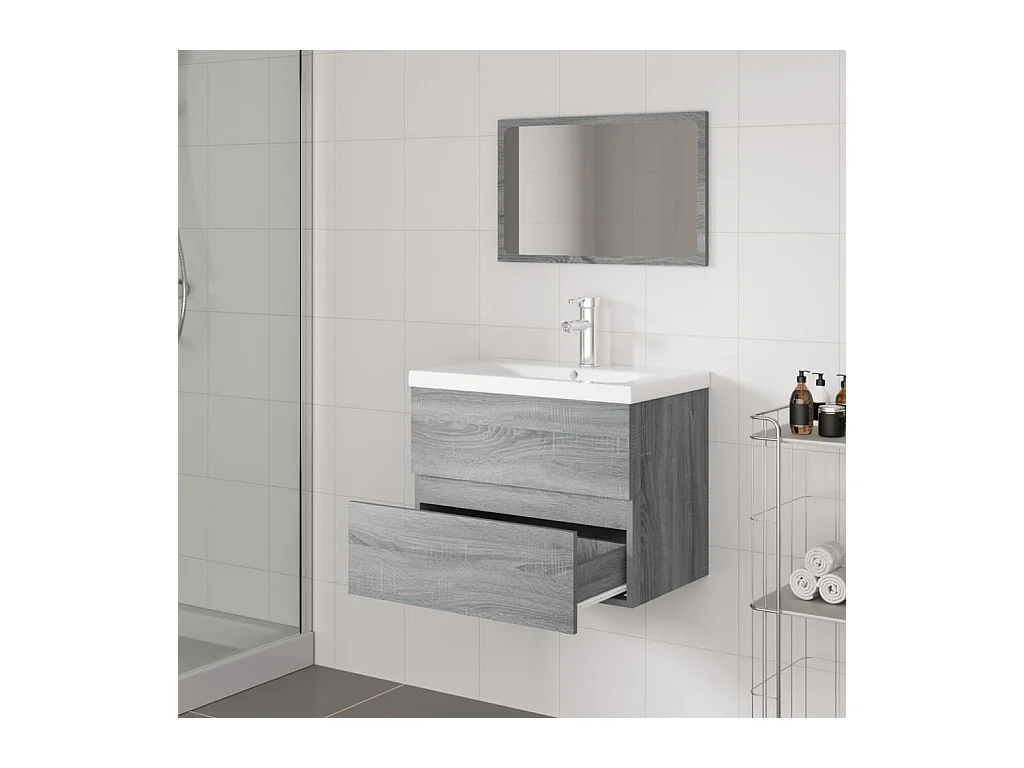 Mobili da bagno in legno ingegnerizzato Sonoma Gray