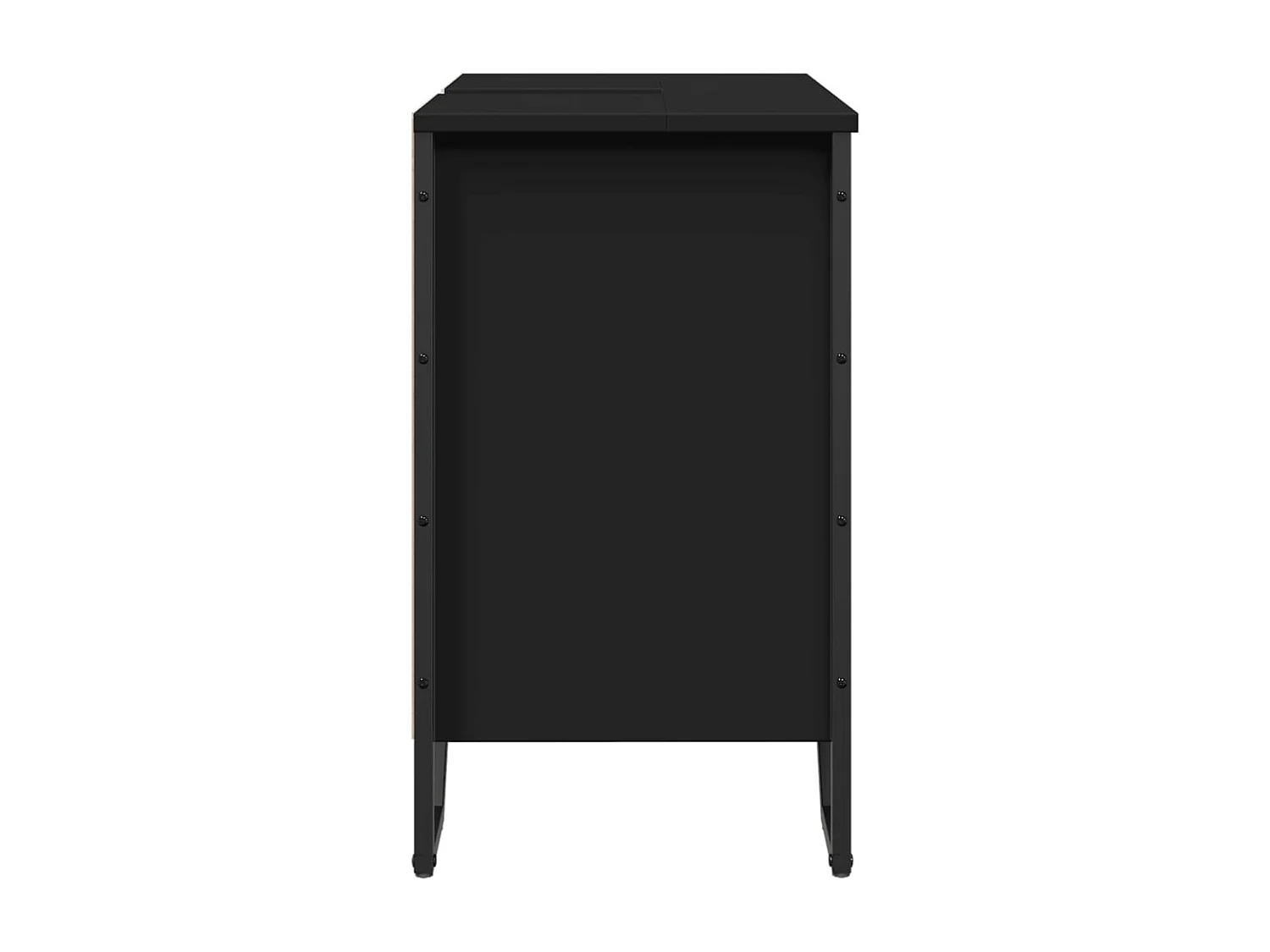 Armoire lavabo de salle de bain noir 60x35x60 cm