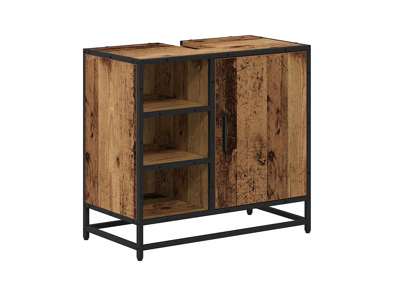 Badkamerwastafelkast antiek hout 65 x 33 x 60 cm