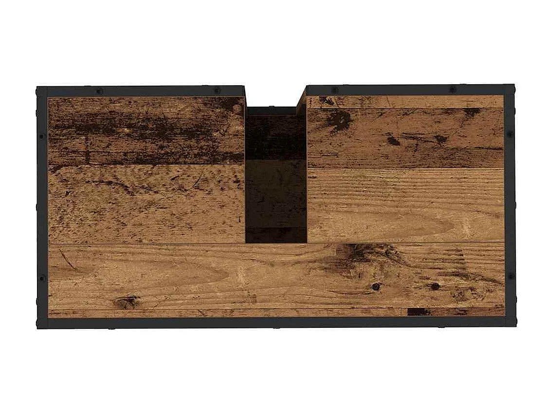 Meuble de Lavabo de Salle de Bain Bois ancien 65 x 33 x 60 cm