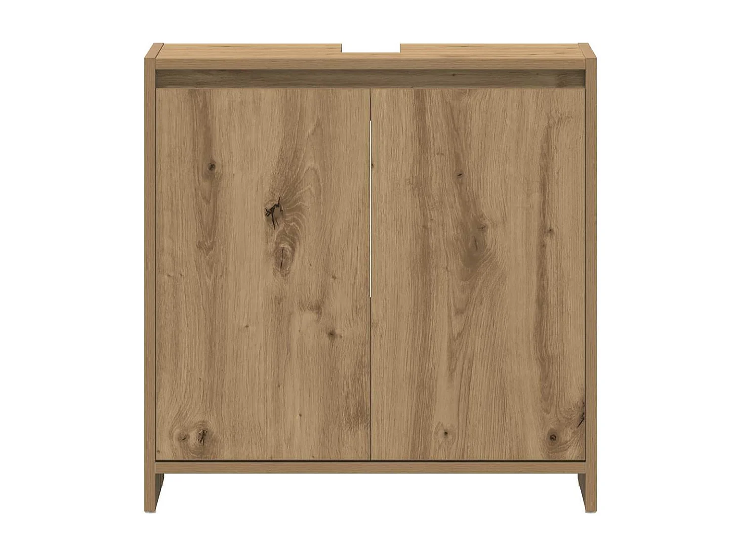 Badkamer wastafelmeubel, handgemaakt eikenhout, 60x33x60 cm