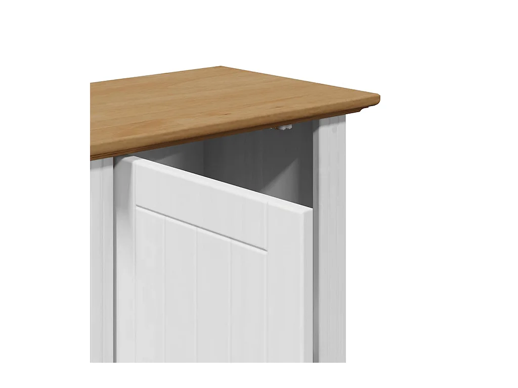 Armoire murale de salle de bain BODO blanc et marron 44x30x60cm