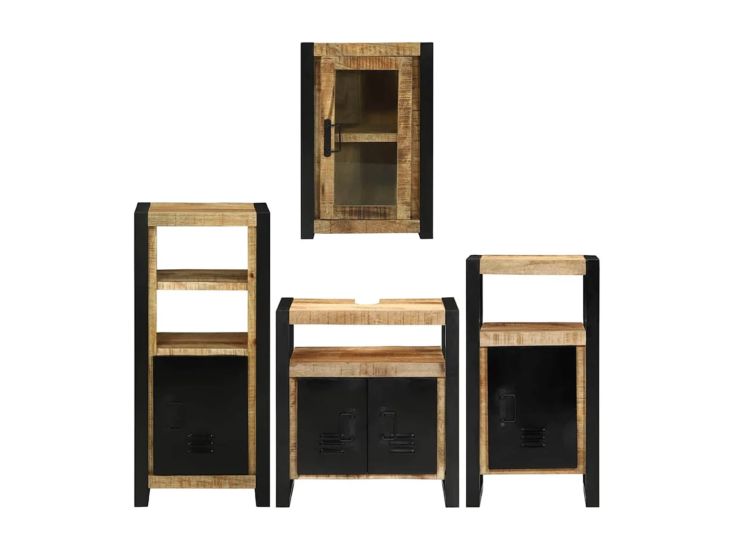 Set di mobili da bagno a parete 4 pezzi