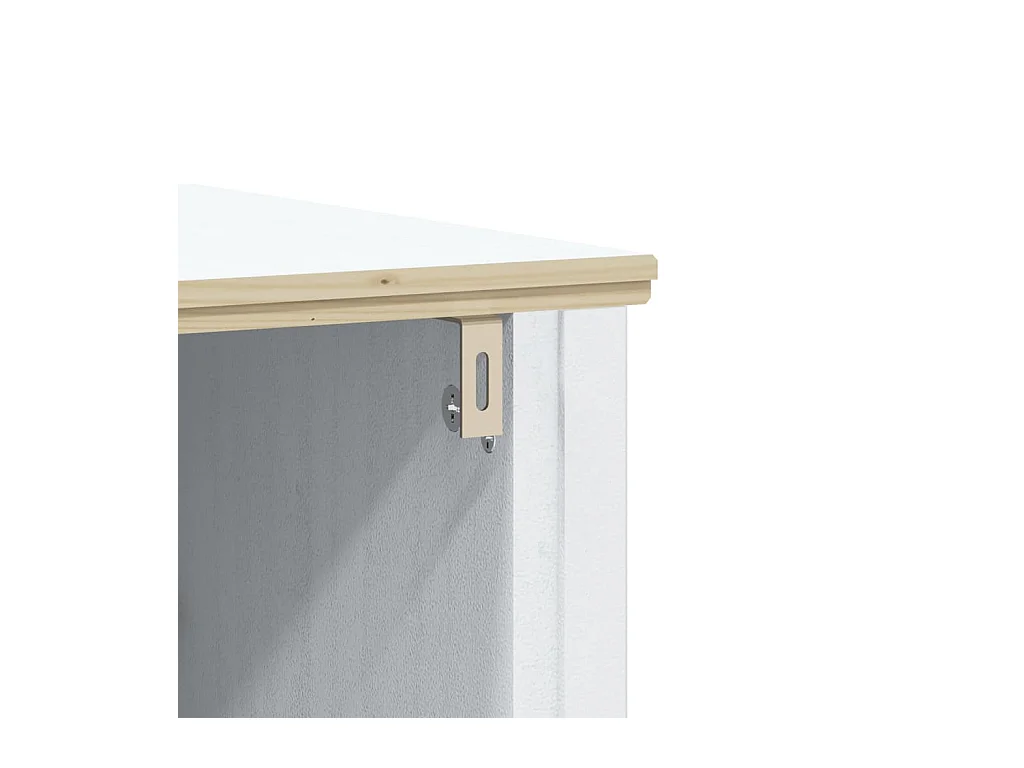 Meubles de salle de bain 2 pcs BERG blanc bois de pin massif