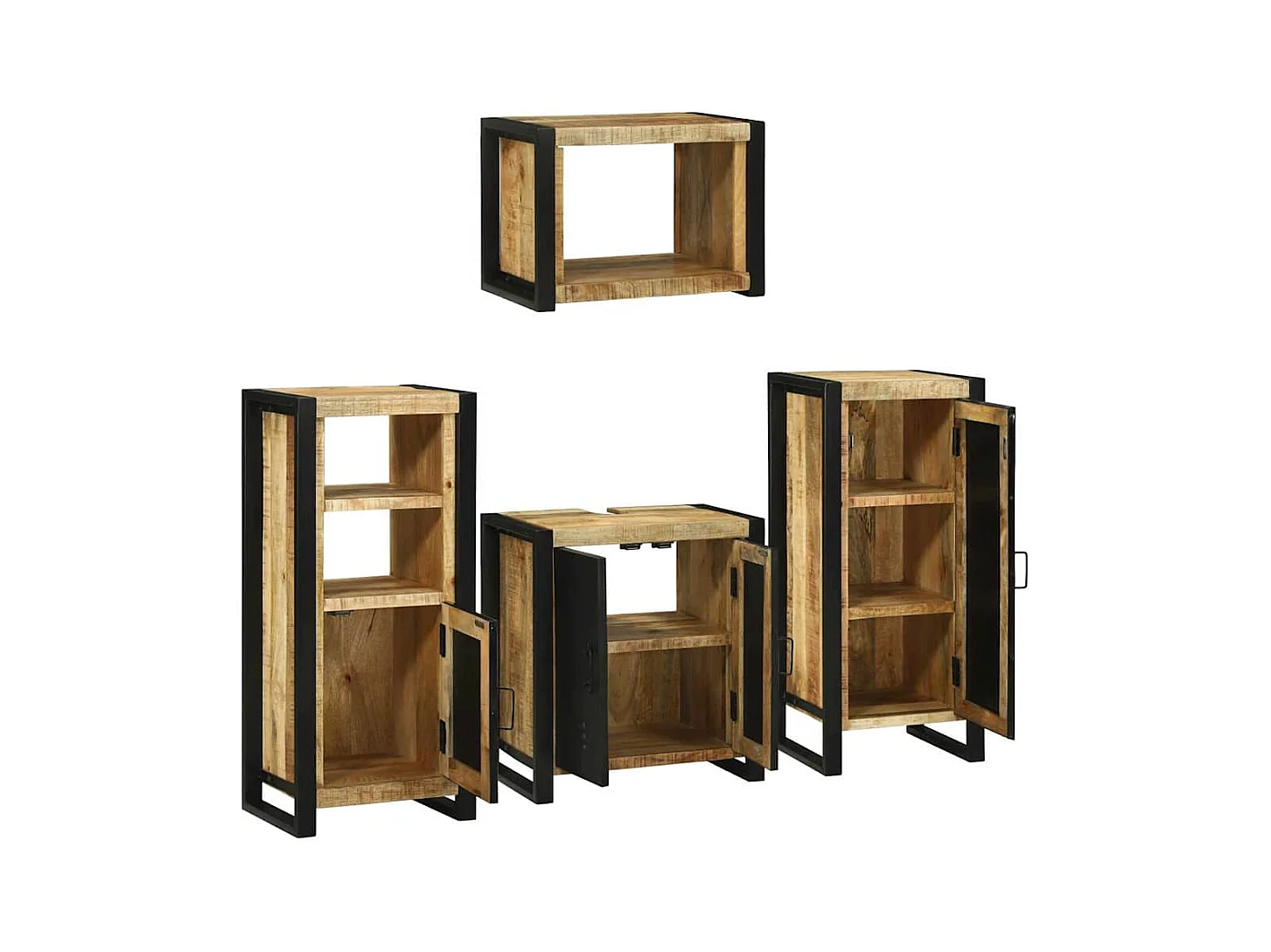 Set di mobili da bagno a parete 4 pezzi