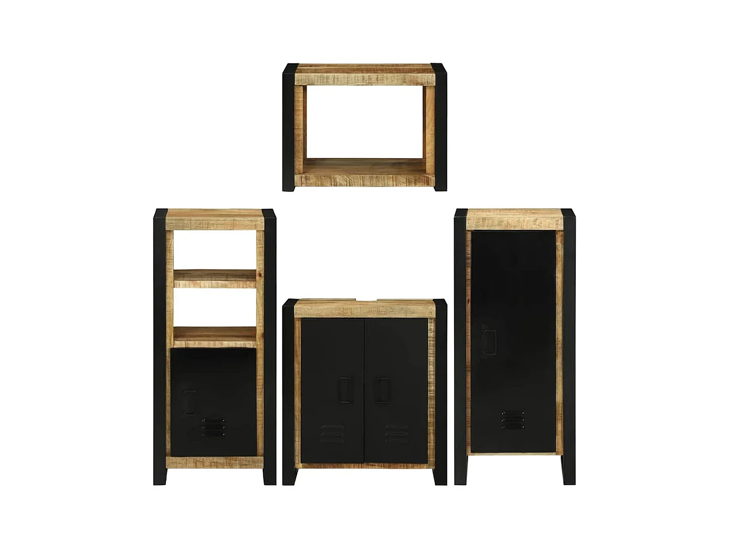 Set di mobili da bagno a parete 4 pezzi