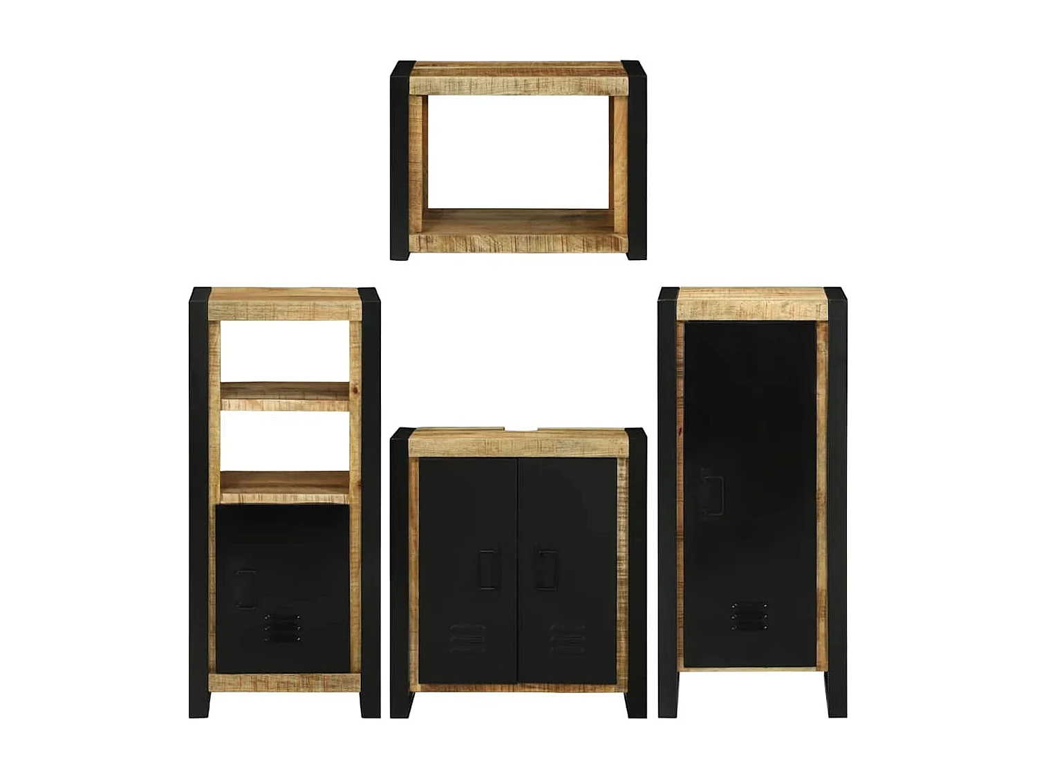 Badezimmermöbel-Set zur Wandmontage 4-teilig