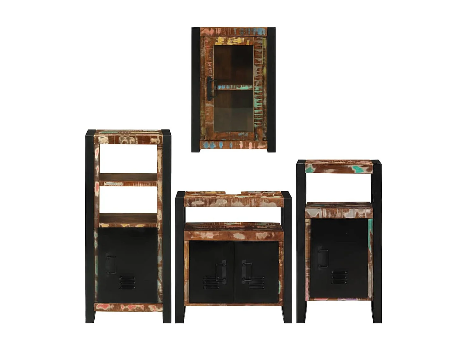 Set di mobili da bagno a parete 4 pezzi