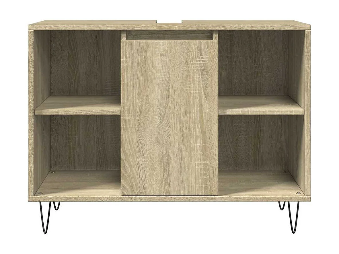 Mobile bagno in rovere Sonoma 80x33x60cm in legno ingegnerizzato