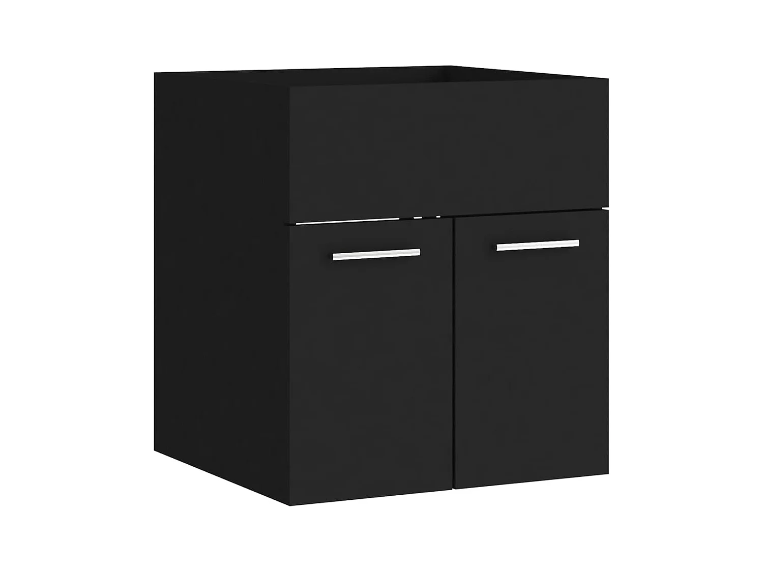 Zwarte spaanplaat badkamermeubelset