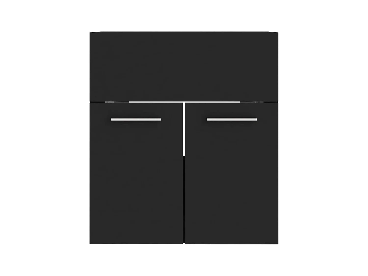 Zwarte spaanplaat badkamermeubelset