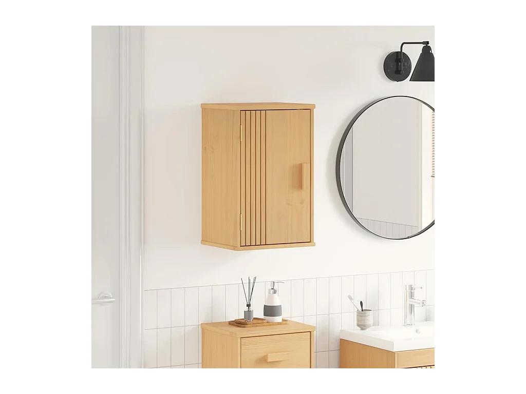 Cabinet de salle de bain avec étagère Marron 35 x 30 x 55 cm