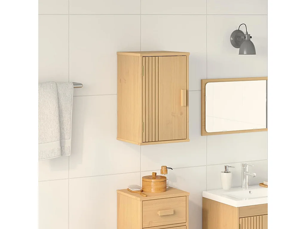 Cabinet de salle de bain avec étagère Marron 35 x 30 x 55 cm