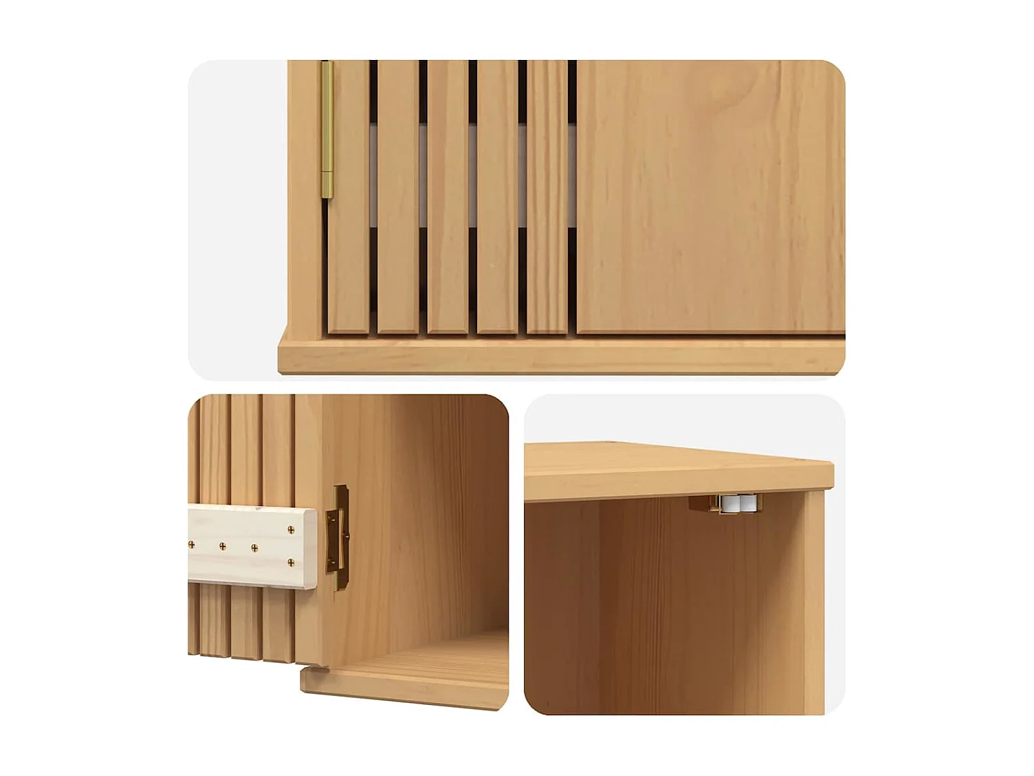 Cabinet de salle de bain avec étagère Marron 35 x 30 x 55 cm