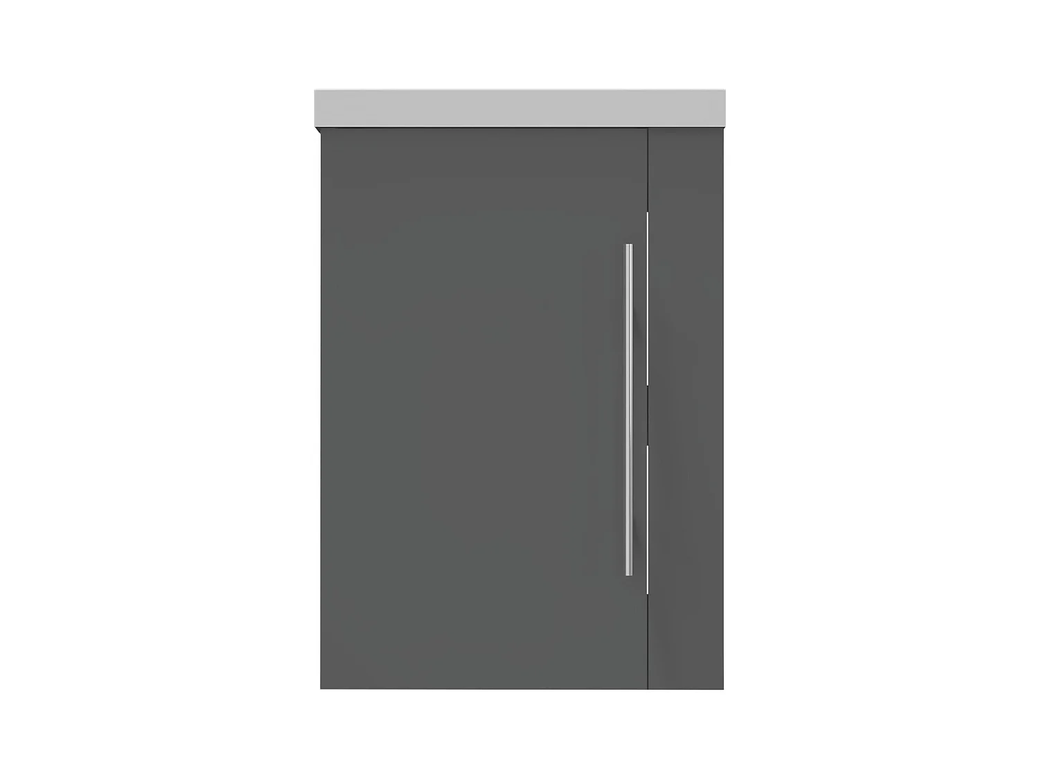 AICA Ensemble meuble Salle de Bain 44x23x60cm avec vasque + une porte, MDF, Anthracite