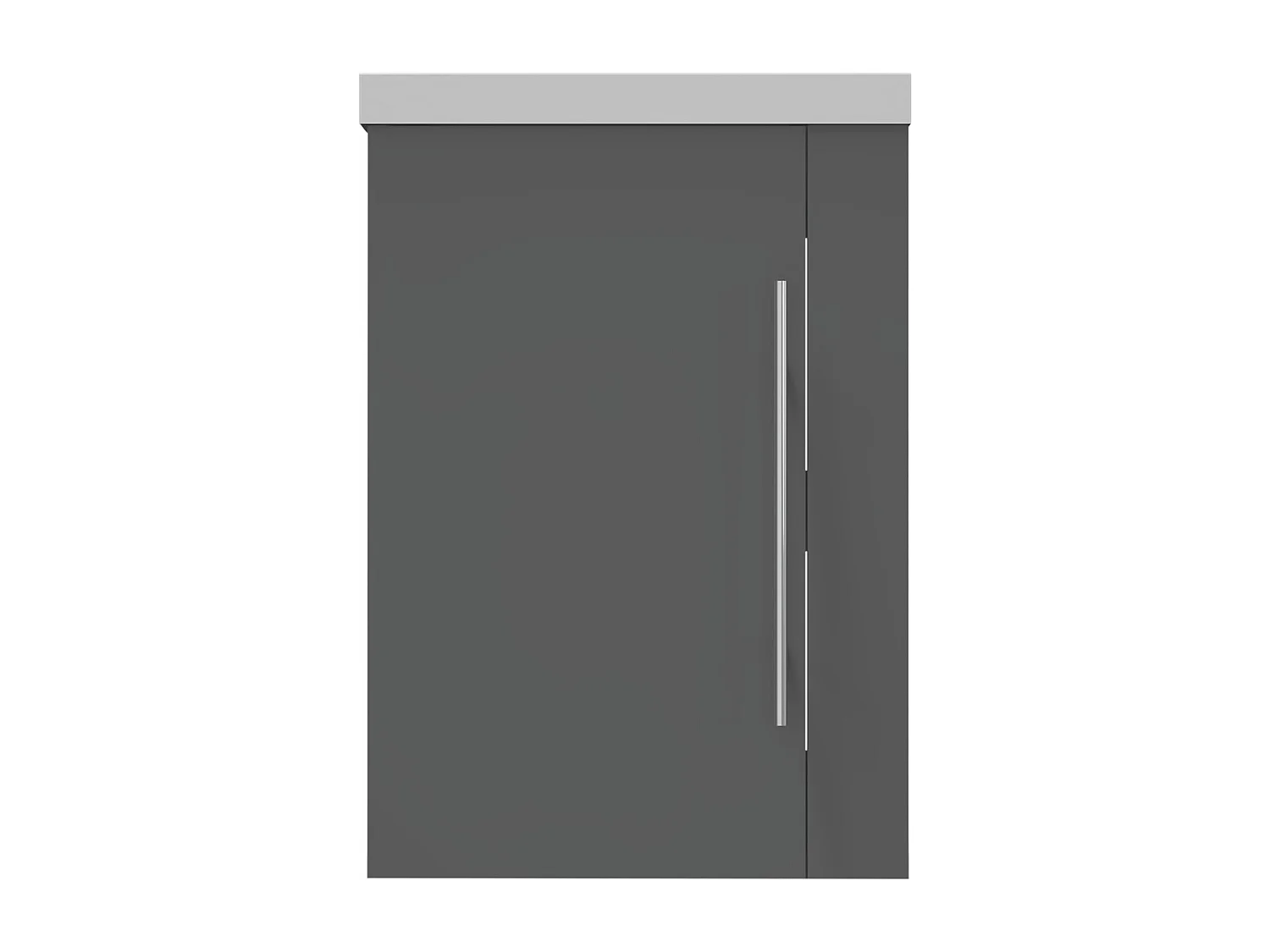 AICA Ensemble meuble Salle de Bain 44x23x60cm avec vasque + une porte, MDF, Anthracite