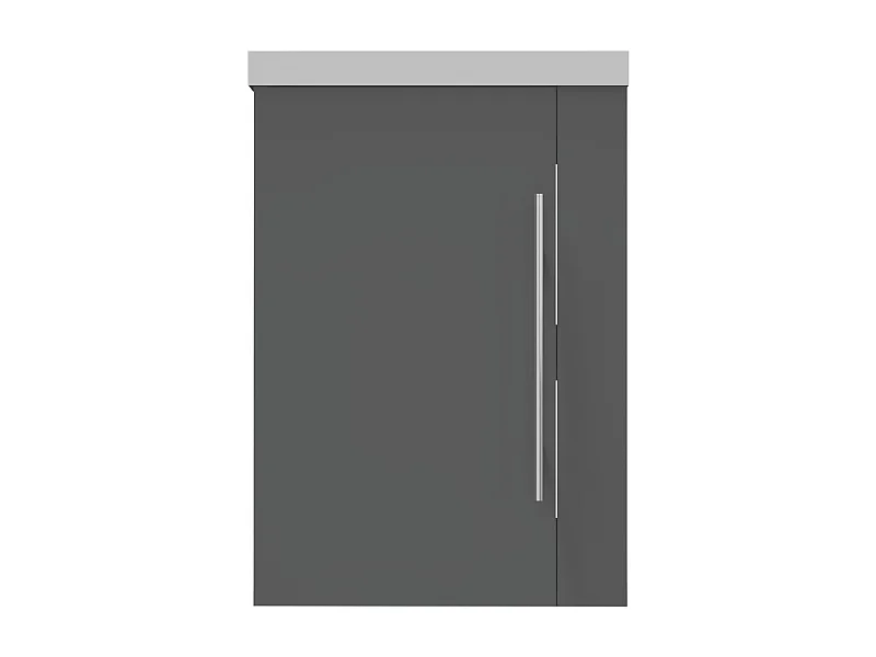 AICA Ensemble meuble Salle de Bain 44x23x60cm avec vasque + une porte, MDF, Anthracite