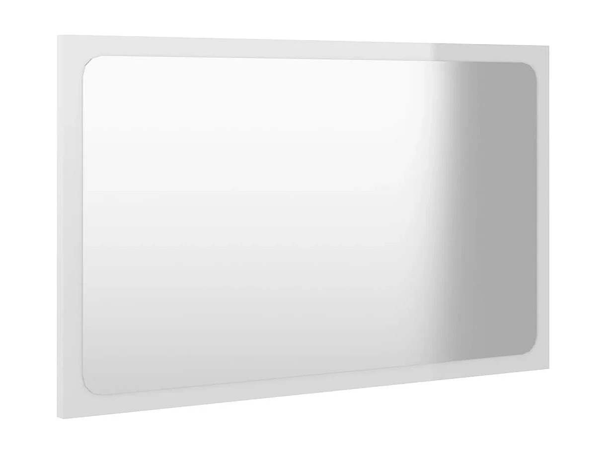 Ensemble de meubles de bain blanc brillant bois d'ingénierie