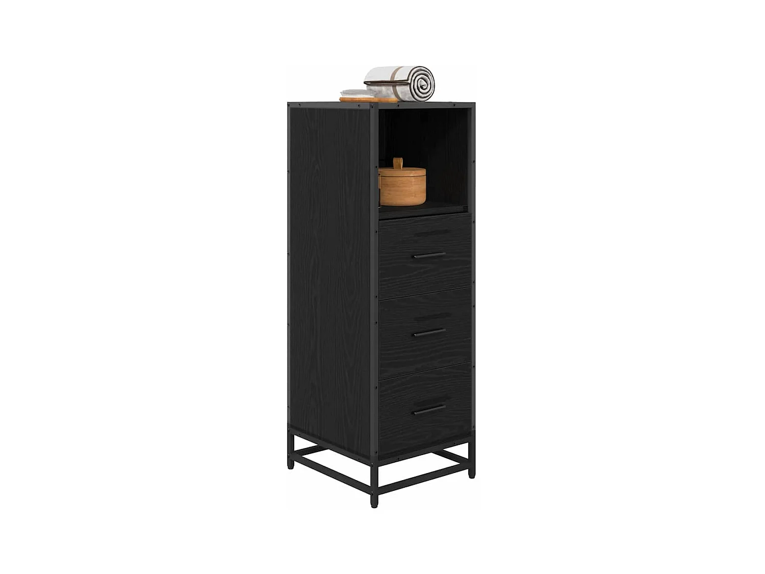 Mobile bagno in rovere nero 35 x 37,5 x 100 cm