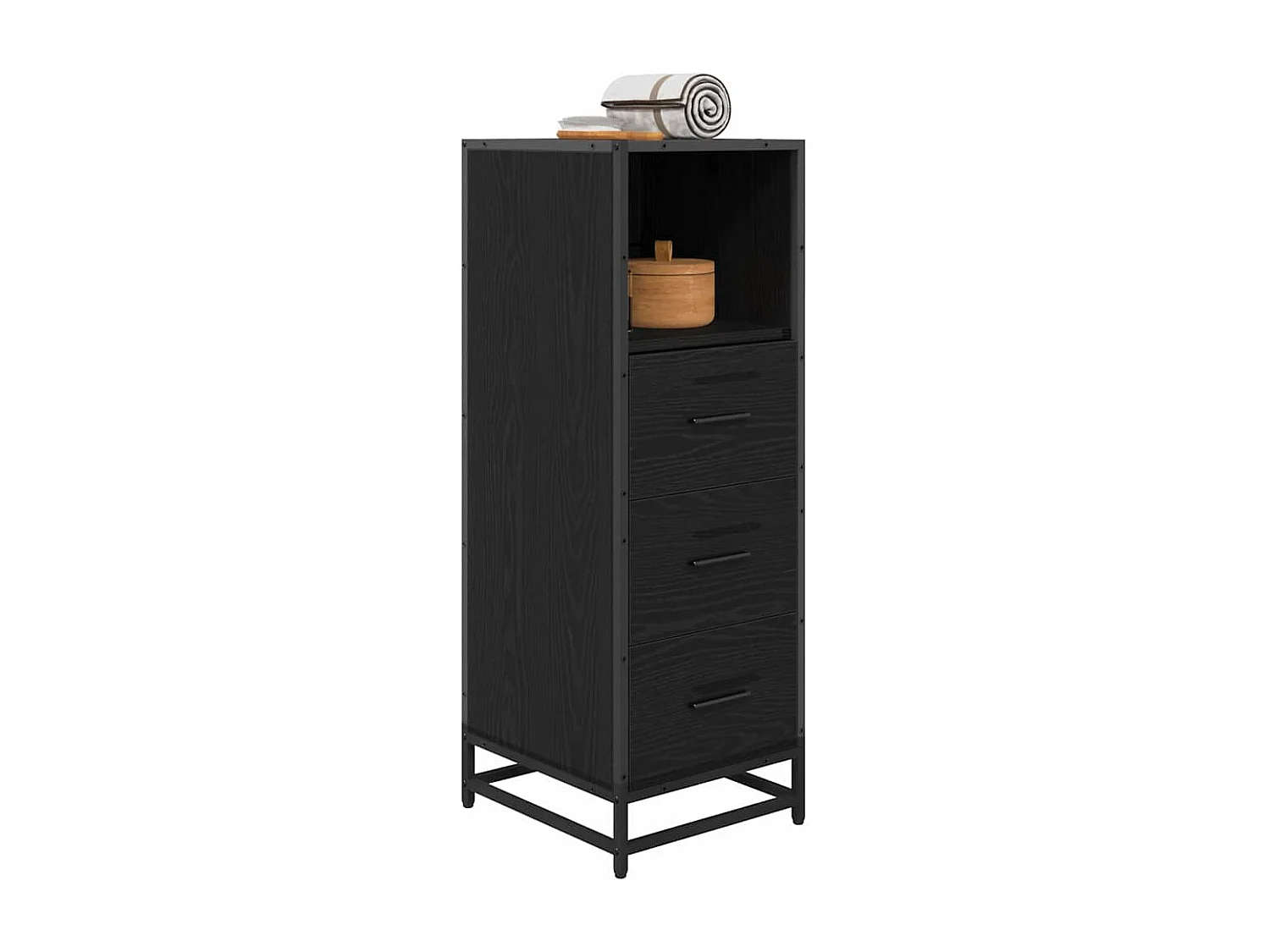 Mobile bagno in rovere nero 35 x 37,5 x 100 cm