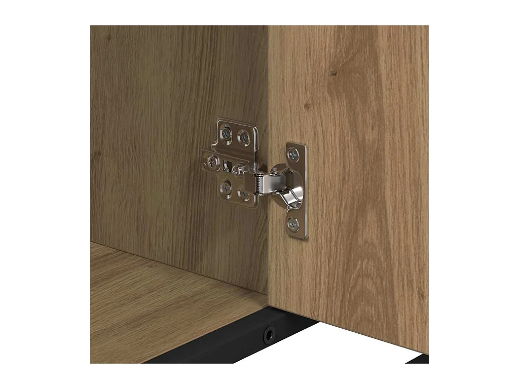 Meuble de Lavabo de Salle de Bain avec étagère chêne artisanal