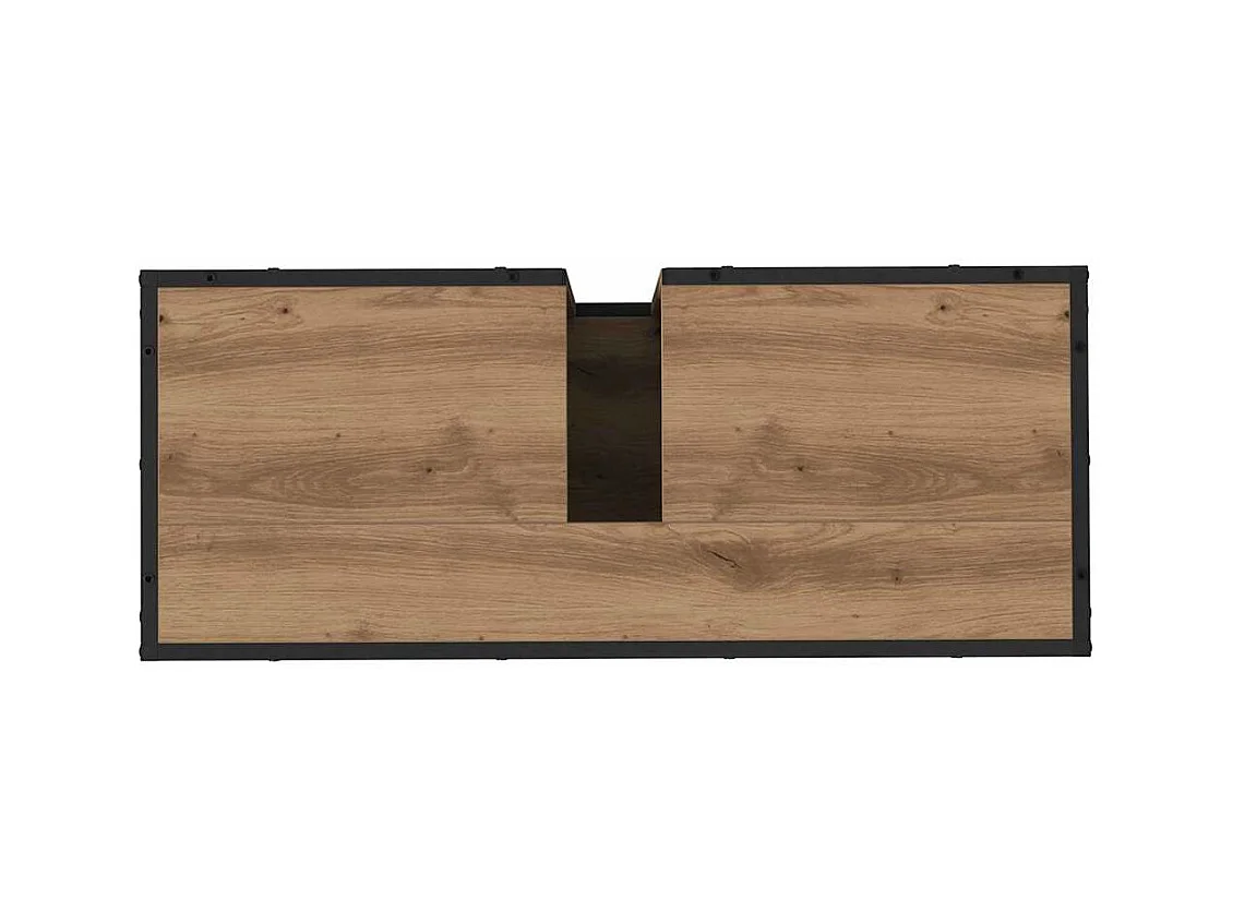 Meuble de Lavabo de Salle de Bain avec étagère chêne artisanal