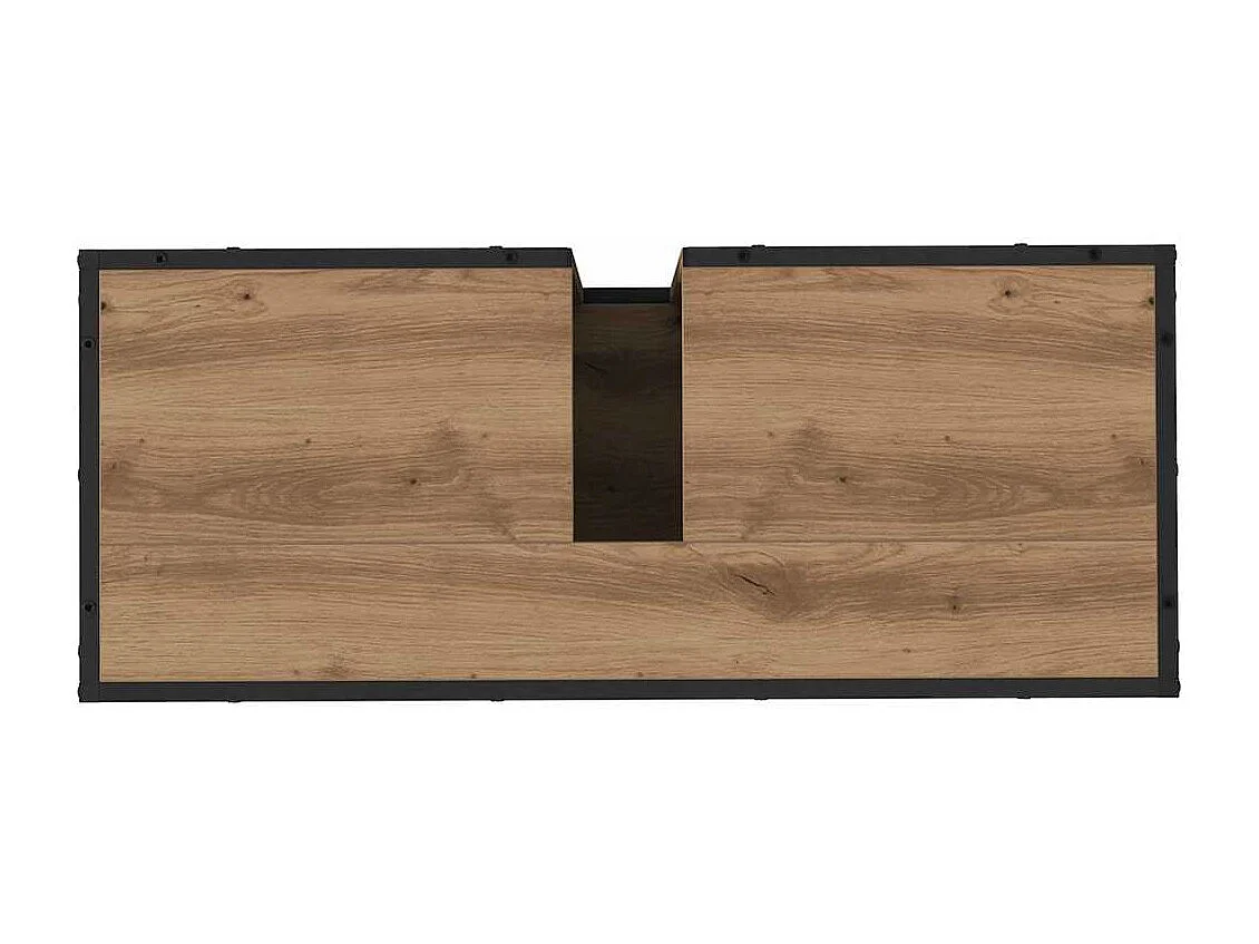 Meuble de Lavabo de Salle de Bain avec étagère chêne artisanal