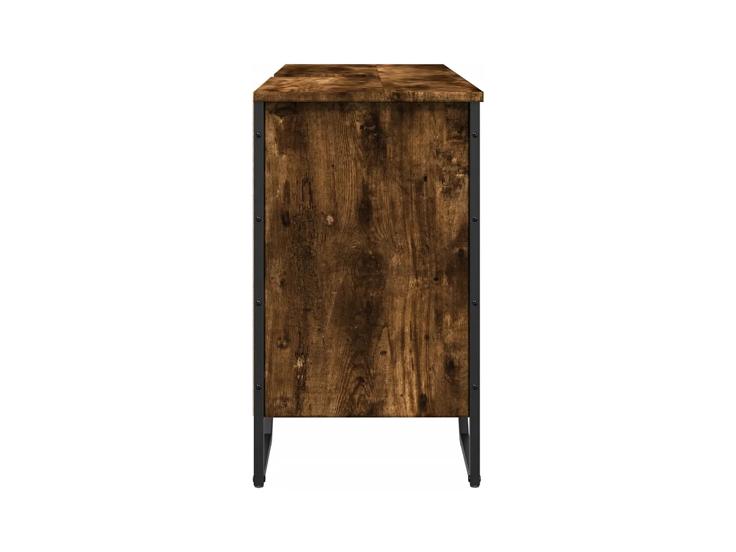 Gerookt eikenhouten wastafelmeubel 91x35x60 cm