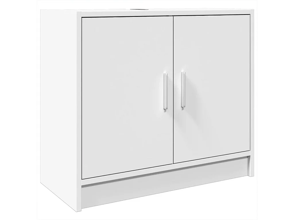 Witte wastafelkast 63x29x55 cm bewerkt hout