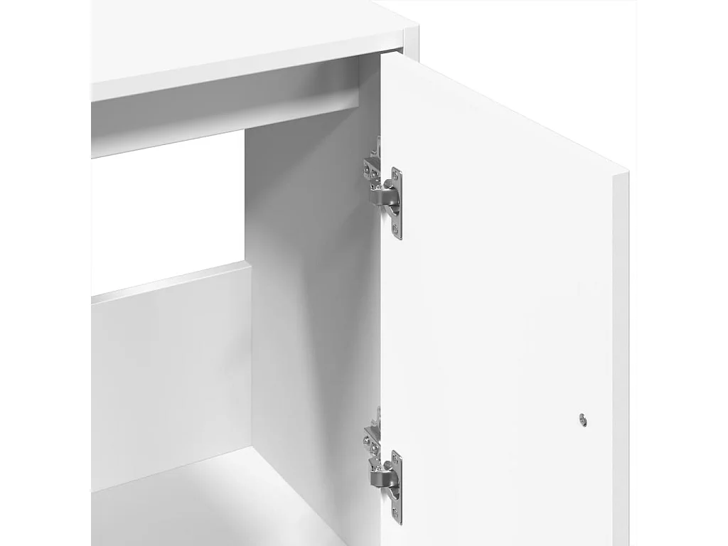 Witte wastafelkast 63x29x55 cm bewerkt hout