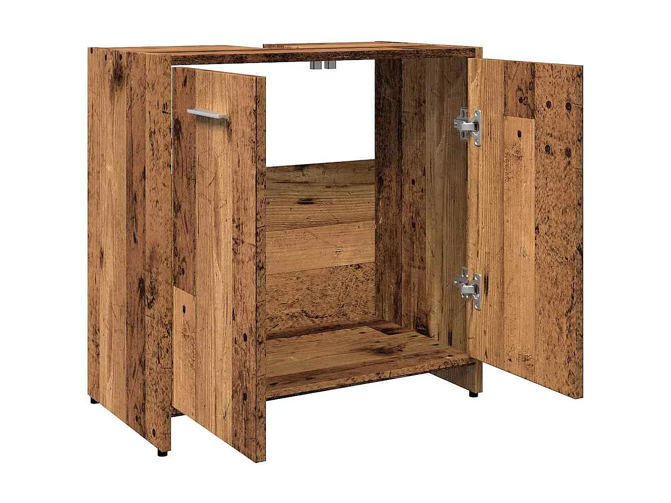 Mobile lavabo bagno in legno vecchio 60x33x60 cm