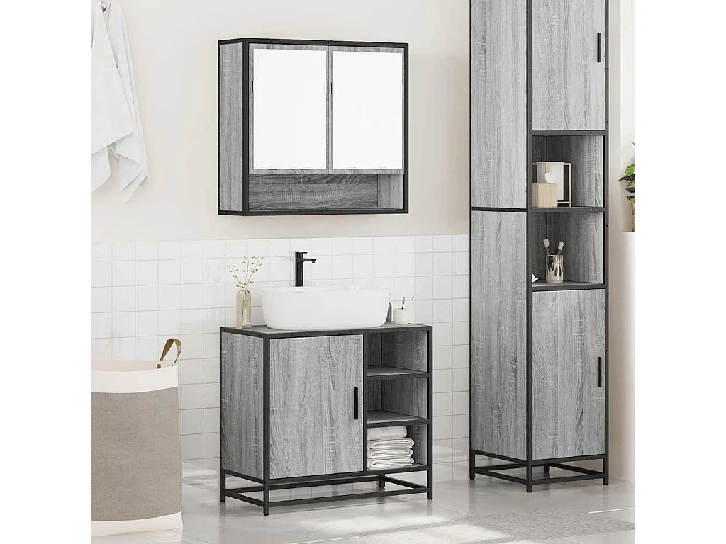 Set di mobili da bagno Sonoma Grey da 2 pezzi