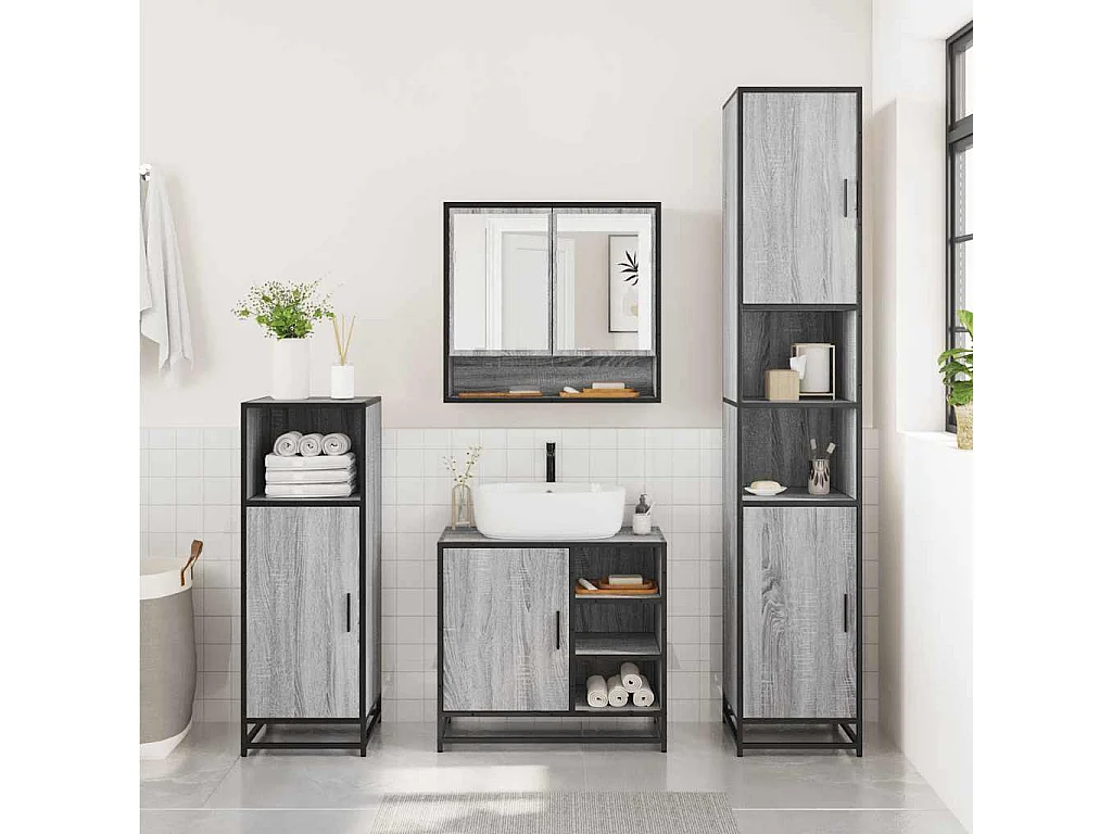 Set di mobili da bagno Sonoma Grey da 2 pezzi