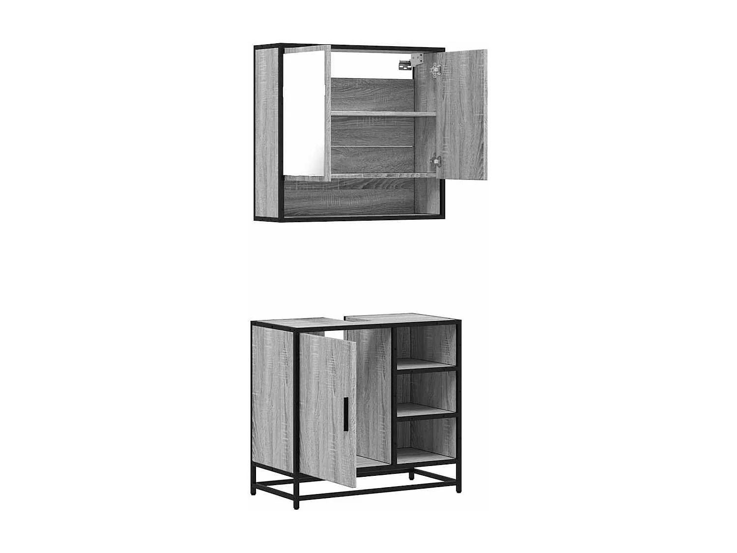 Set di mobili da bagno Sonoma Grey da 2 pezzi