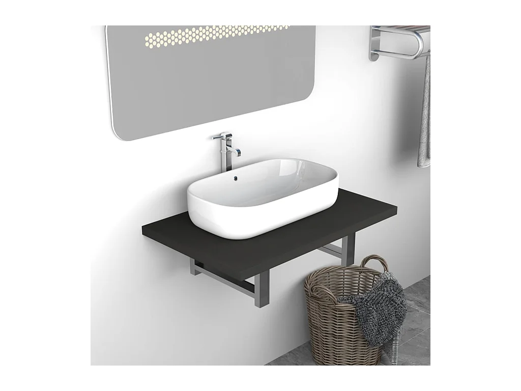 Badkamermeubel Grijs 60x40x16,3 cm